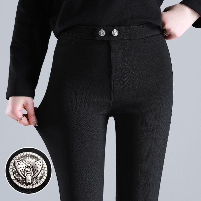 

Женские леггинсы 2024 года с флисовой подкладкой, маленькие черные: Теплый, Утепленный, Осенне-зимний стиль с овечьей шерстью для ношения на улице. 2XL (suitable for 126-135 lbs)