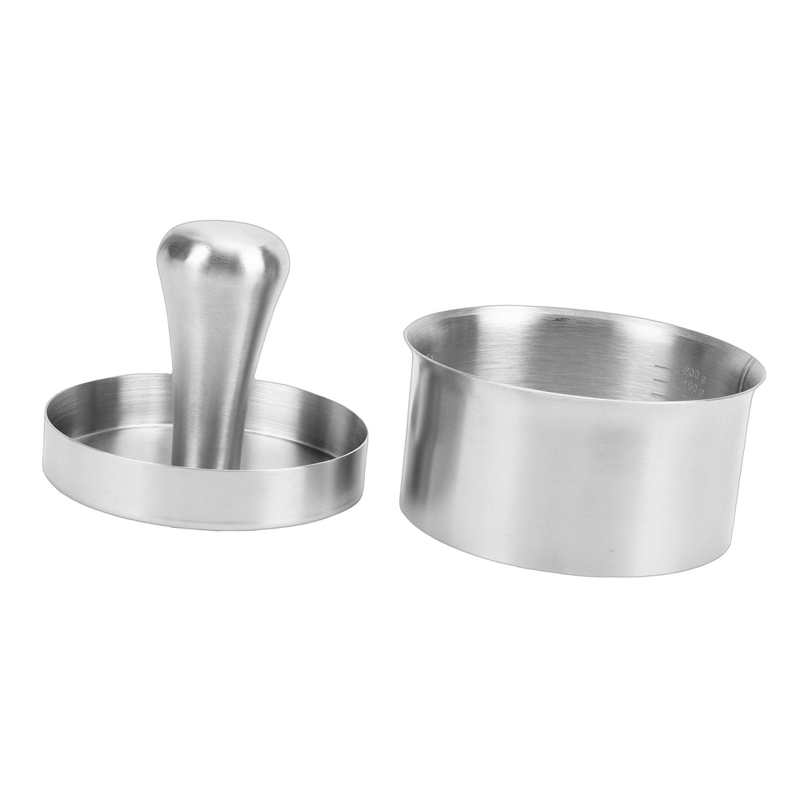 

304 Stainless Steel Burger Press Round Hamburger Meat Press Maker Patty Mold for Cooking BBQ Party Grill