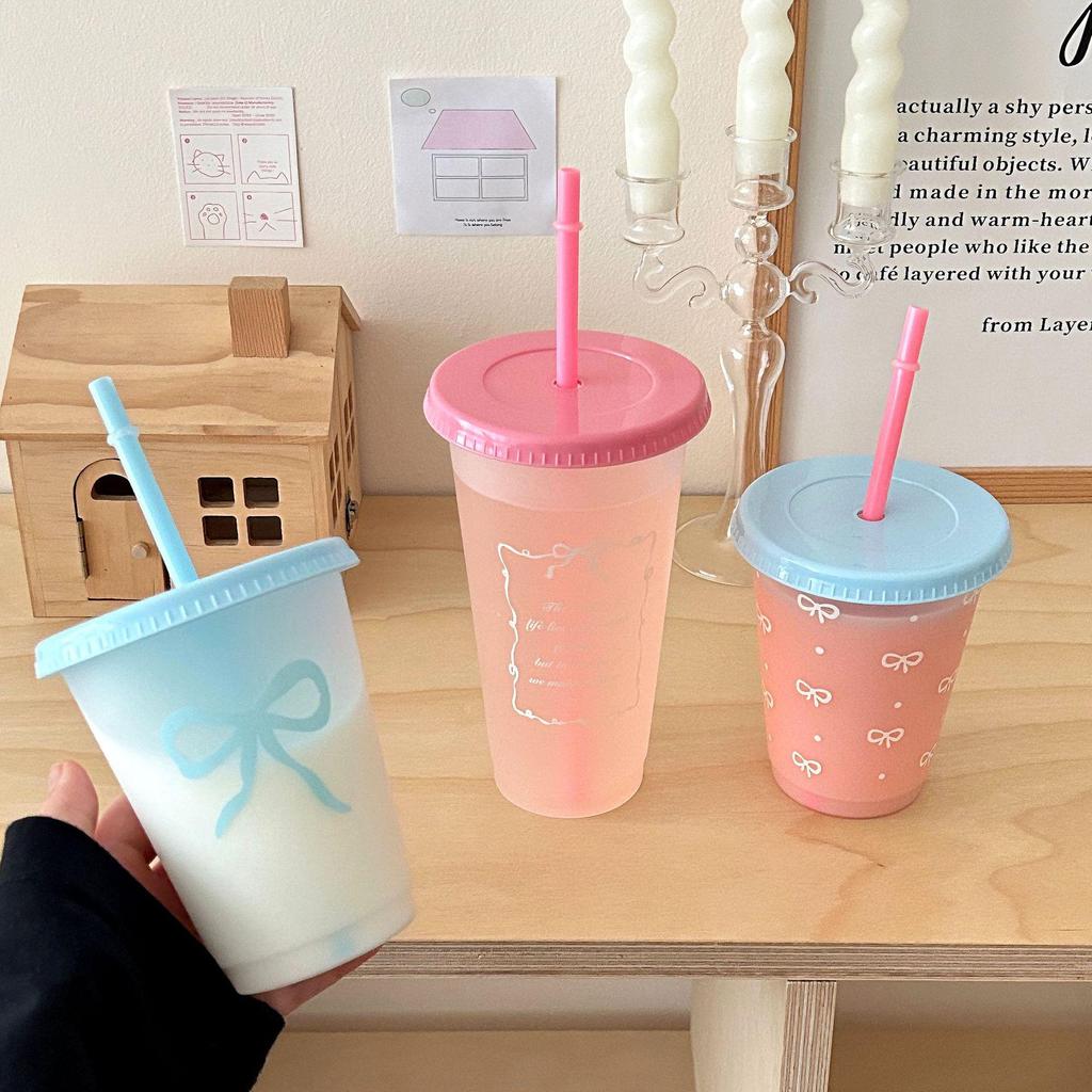 Girly Heart Large Capacity Straw Cup for Summer - Portable for Home, Travel, Milk Tea, Cold Drinks, Water, On-the-Go Use