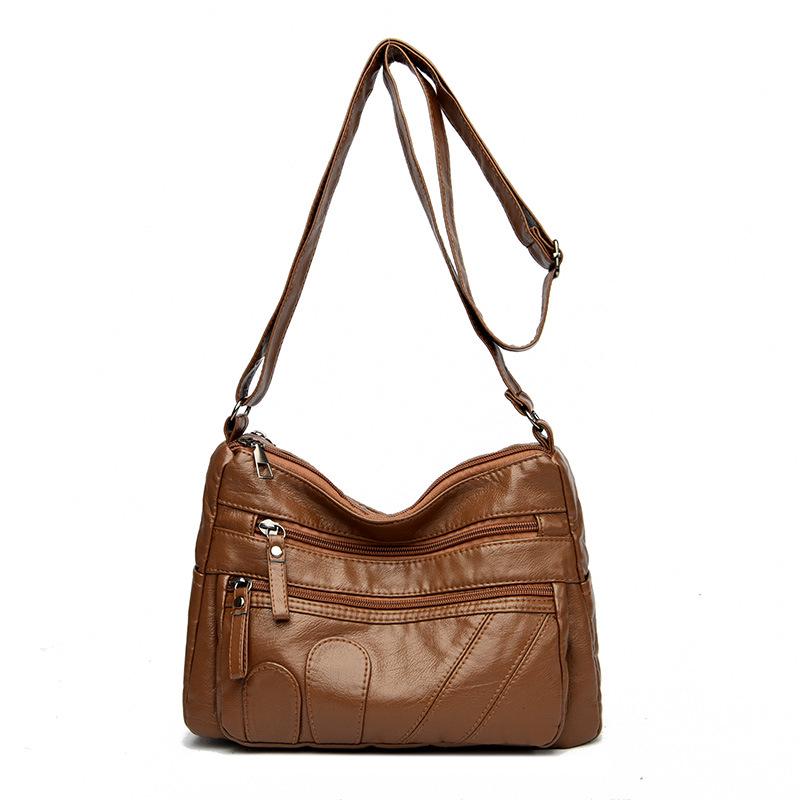 Retro Soft Leather Women's Crossbody Bag - Fashionable, Versatile, Casual Single-Shoulder Bag