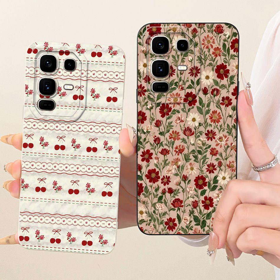 For Infinix Note 50 Pro+ Cute Cat Flower Cartoon Phone Case For Infinix Note 50 Pro Plus X6856 Shockproof Soft Silicone Bumpers