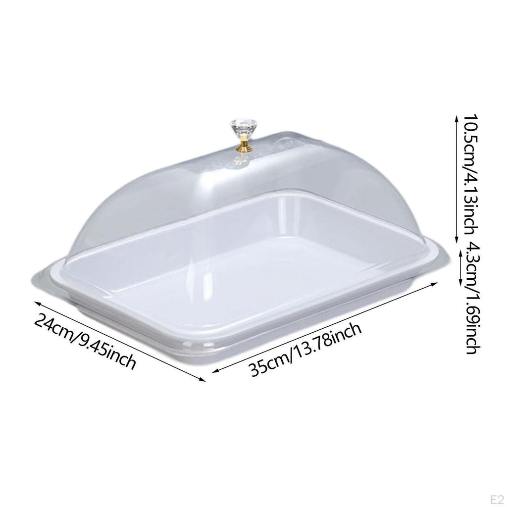 Cake Stand with Dome Plate Cupcake Server Dessert Serving Tray Dish Lid for Holiday