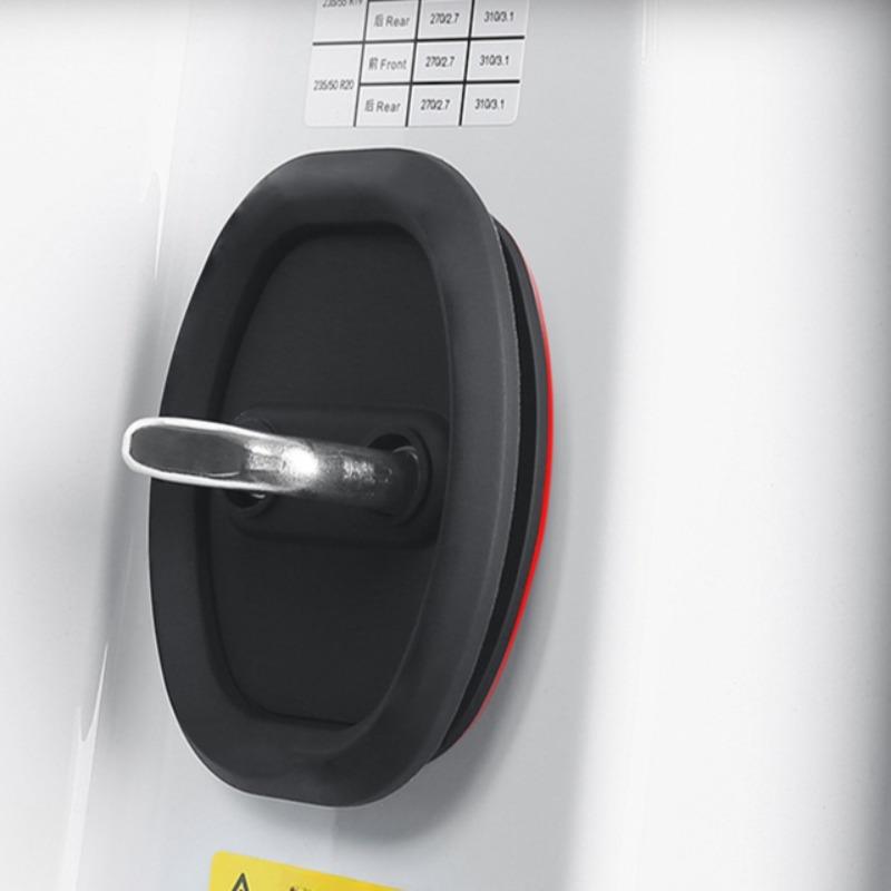 4Pcs/set Car Silicone Door Lock Protective Pad, Sound Reduction and Shock Absorption, Car Door Lock Protective Cover, General Car Door Lock