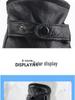 Men's Genuine Leather Winter Gloves - Windproof, Warm Sheepskin with Velvet Lining for Outdoor Sports