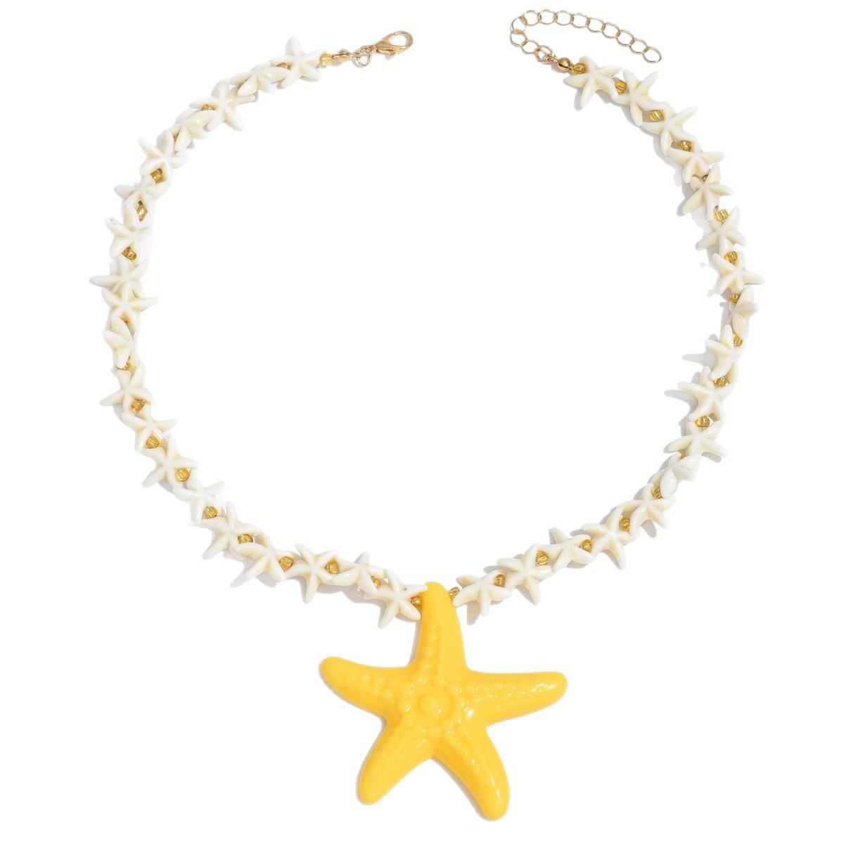 

Bohemia Starfish Pendant Necklace for Women Summer Beach Style Clavicle Chain Choker Party Jewelry Accessories