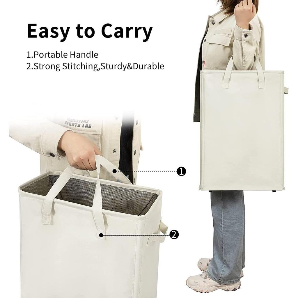 Foldable Laundry Basket Collapsible Clothes Hamper Large Capacity Storage Bin for Toys Laundry Organizer