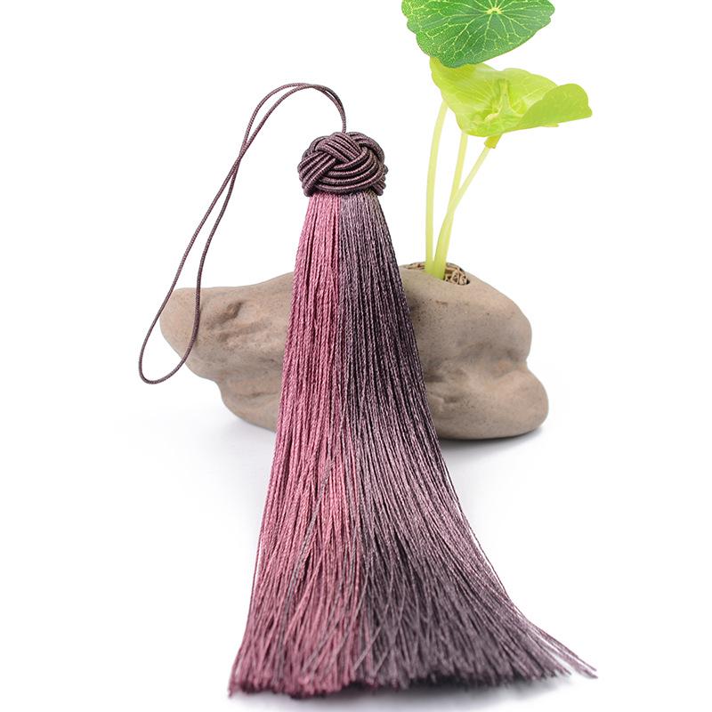 Hand-Woven Double Tassel Mixed-Color Bookmark: No Fading or Bending