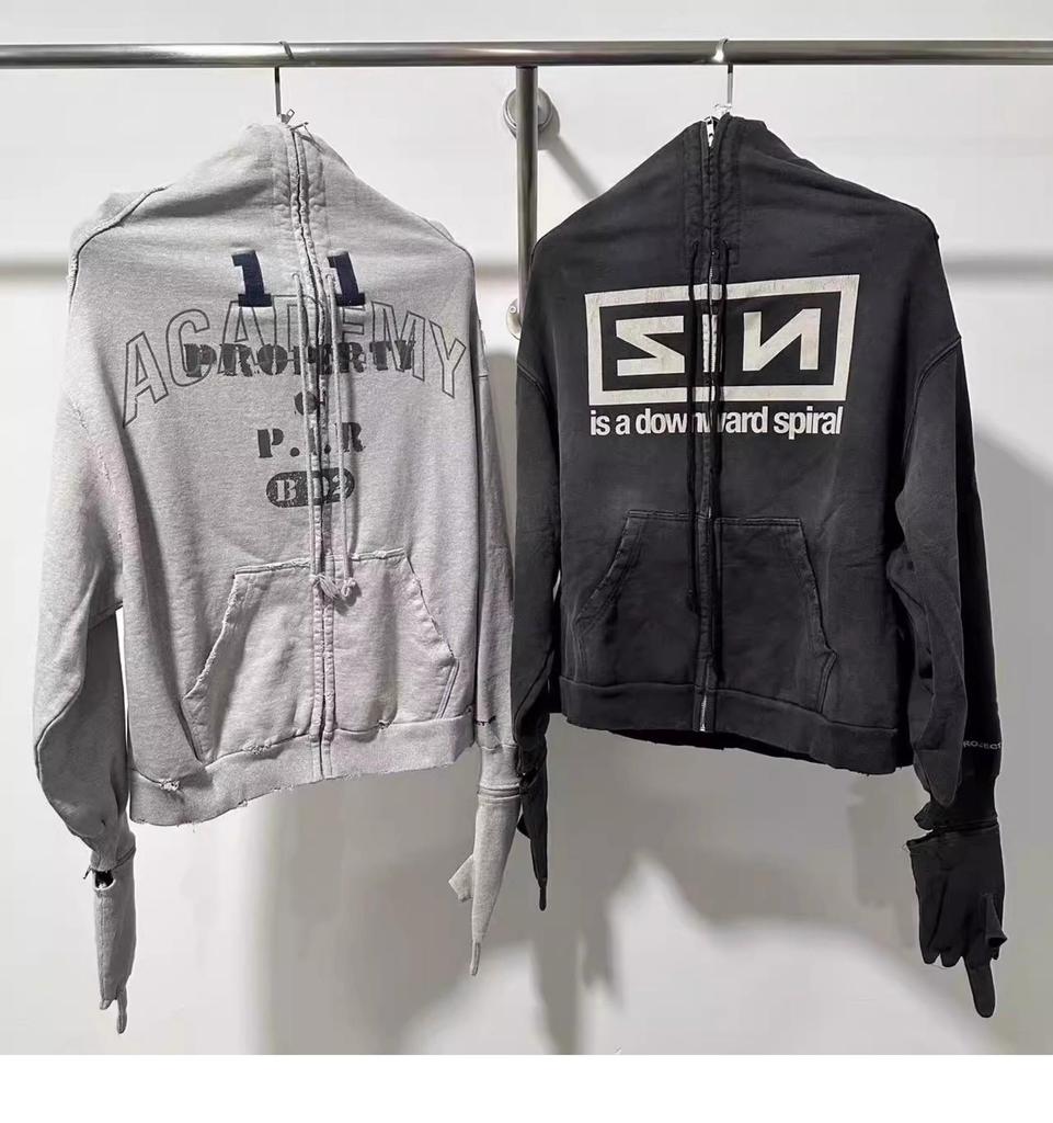 Mănuși Americane Două-în-Unu Grailz cu Fermoar Cardigan Hanorac Jachetă Bărbați