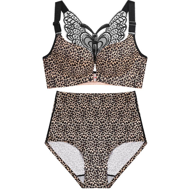 Front Buckle Plus Size Bra Fat MM Large Cup Seamless Gathered Adjustable Butterfly Beauty Backlit Sexy Underwear