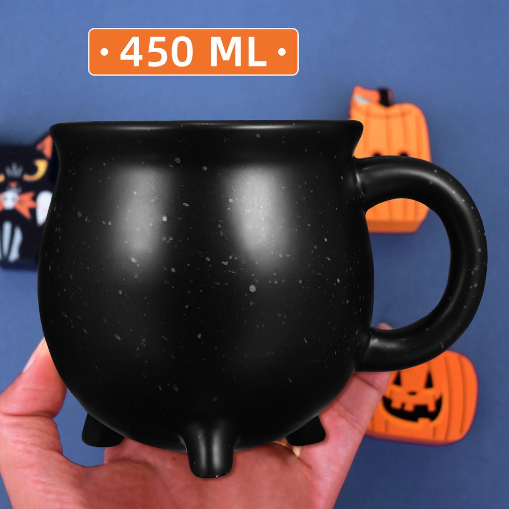 Tripod Boiler Cup Witch Cauldron Water Coffee Mug Halloween Cups Decorative Ceramic Latte Porcelain Dad
