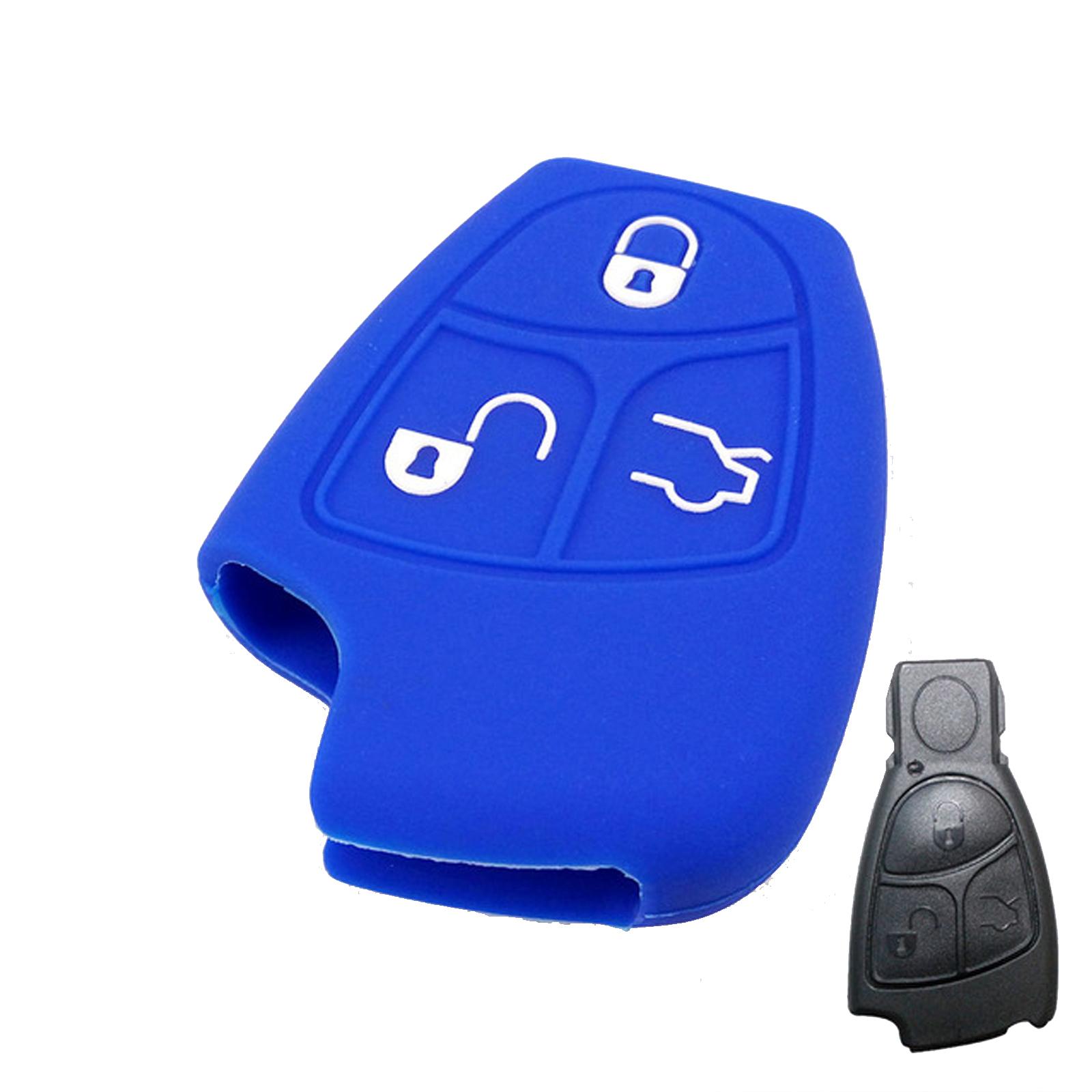 

Силиконовый автомобильный пульт дистанционного управления брелок чехол чехол для Mercedes CL55 CL600 CLK350 C230 CL500 CL65 S430 S500 S600 SL500 SLK55 CLK55 синий