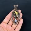 Septarian & Moonstone 999 Copper Wire Wrapped Pendant, Handmade Gemstone Tree Of Life Pendant Jewelry, Gifts For Wife Brand New Pendant