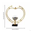 Crystal Ball Contemporary Chic metal Ornament Handcrafted Look Decorative Sphere Feather Leaf C