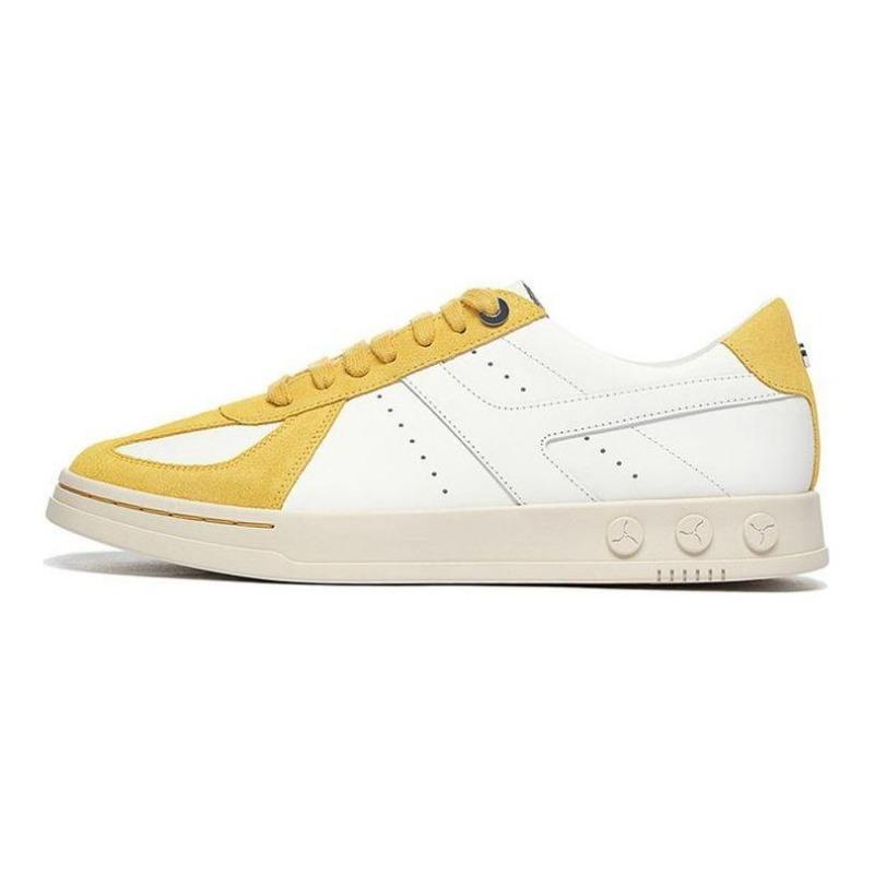 LI-NING 1990 Zhengrong Men Low Top Skate Shoes Off White Yellow ALHS027-4 40