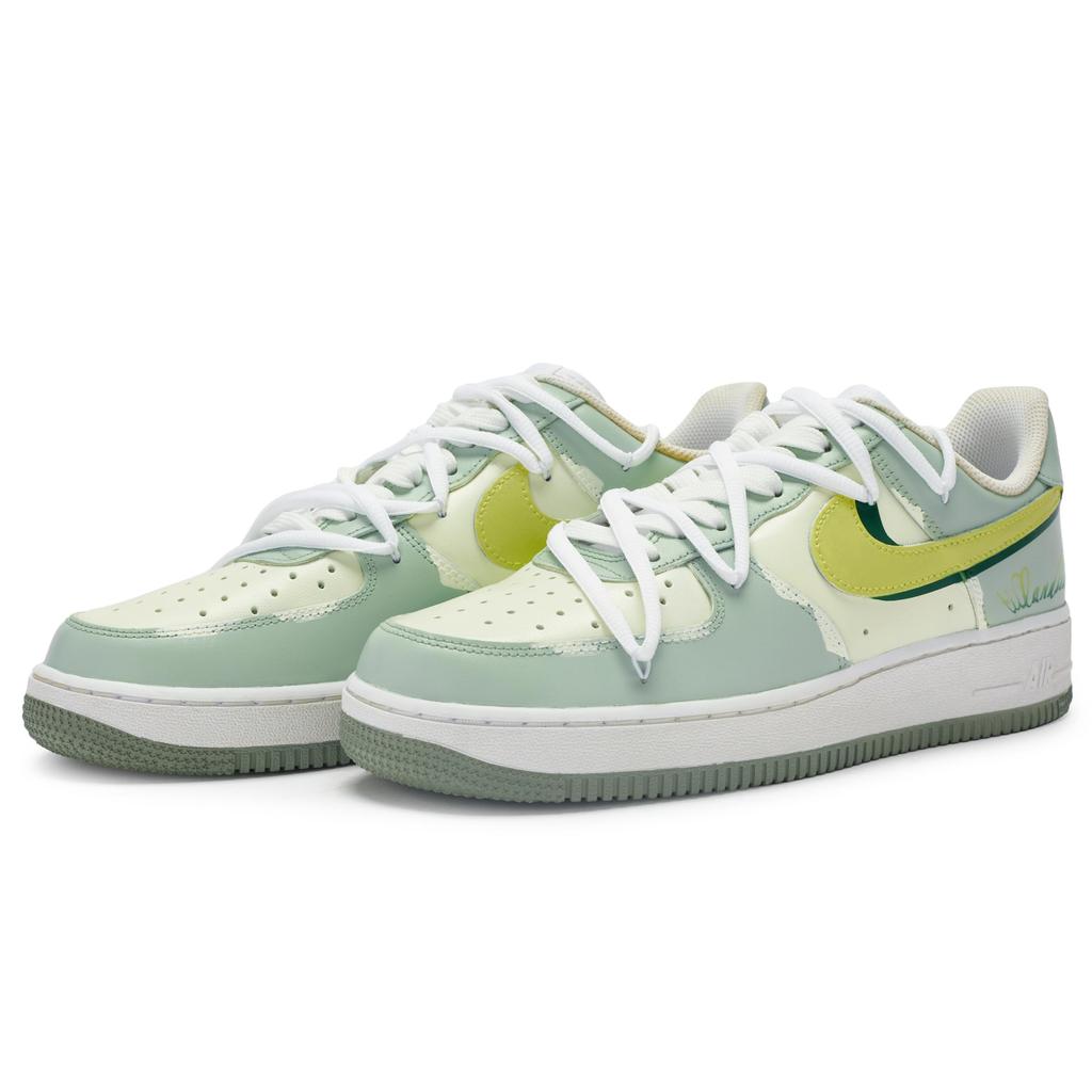 Nike Air Force 1 Low top Skateboard Shoes Men's Beige Yellow Green CW2288-111(Team80-)