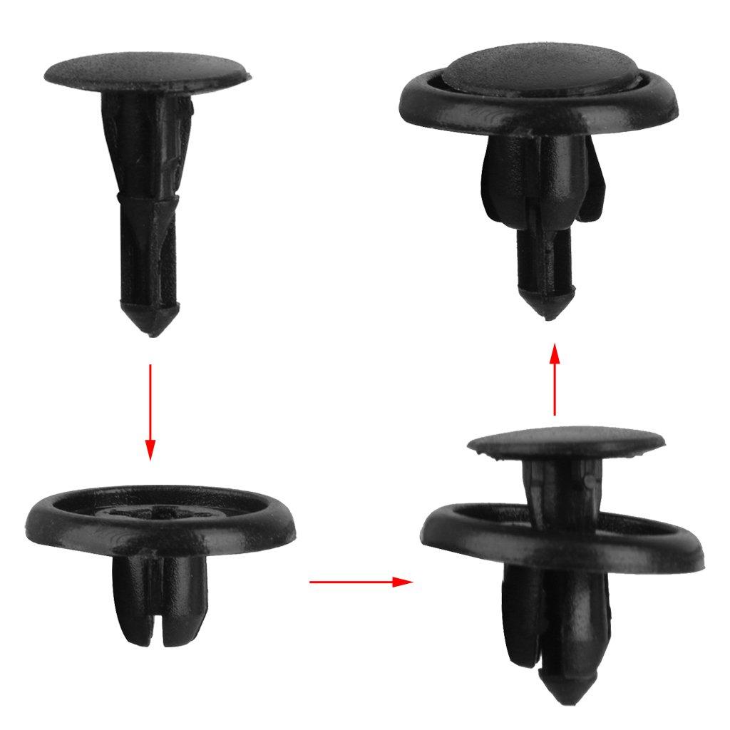 KOZEEY 30pcs Push Clip Rivet Nylon Car Clip for Toyota