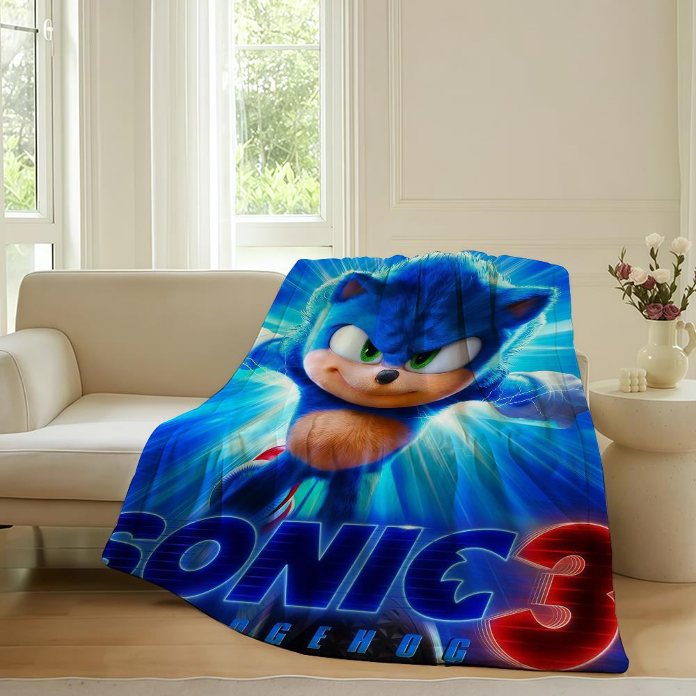 Movie S-Sonices T-The H-Hedgehog 3 Blanket For Sofa Office Bed Plane Travel Sleep Read Relax Camping Soft And Warm