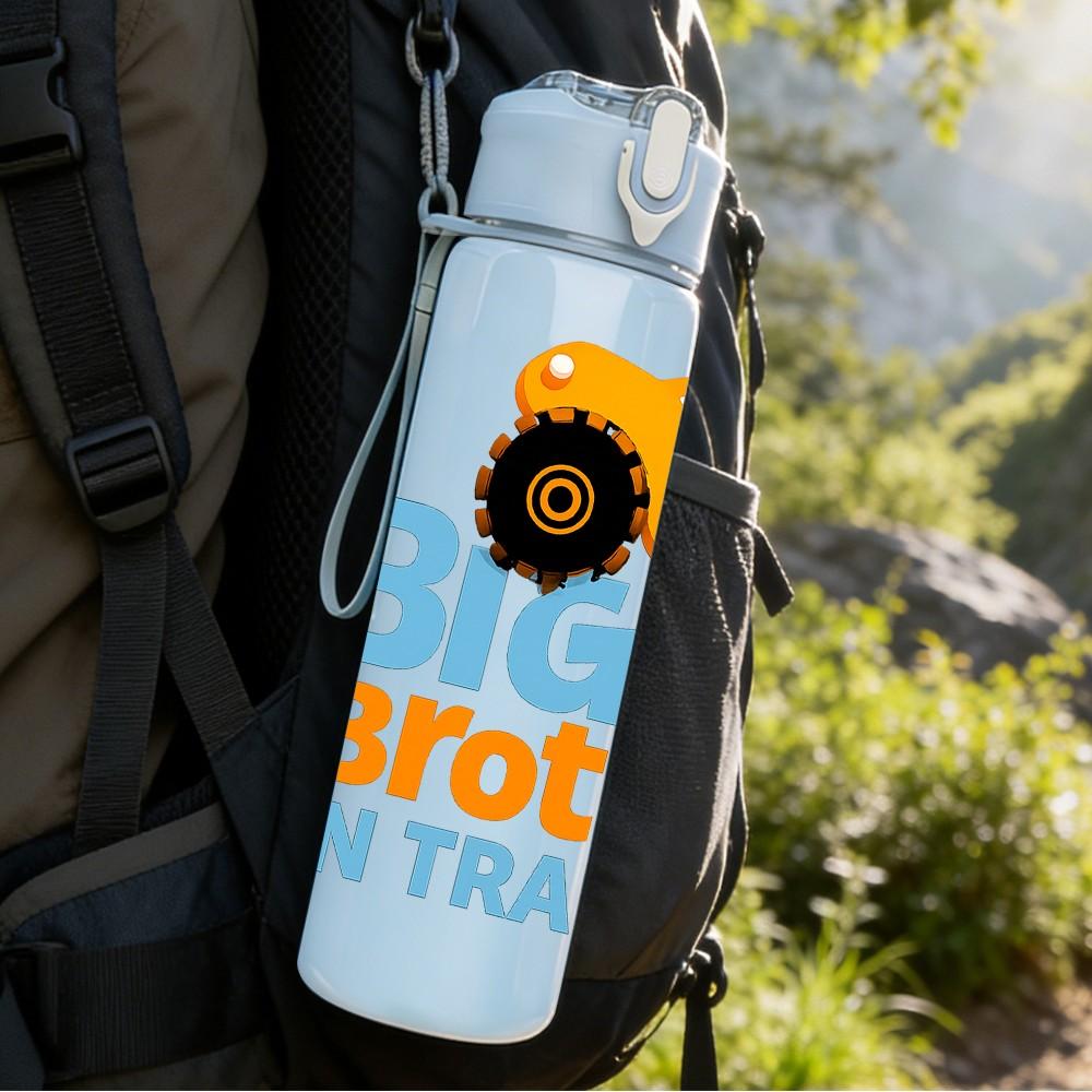 1PC Big Brother In Training 750ml Color Plastic Sports Water Bottle Leakproof Flip Straw Lid Suitable for Sports Office Home Use