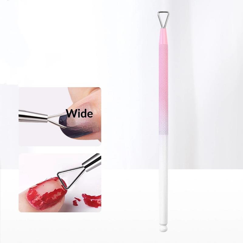 High Strength Stainless Steel Nail Polish Remover Tool Anti-deform Gel Nail Scraper Cuticle Pusher for Commercial Salons