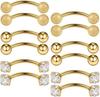 Versatile Piercing Jewelry Set: Nose Rings, Lip Studs, Tongue Rings