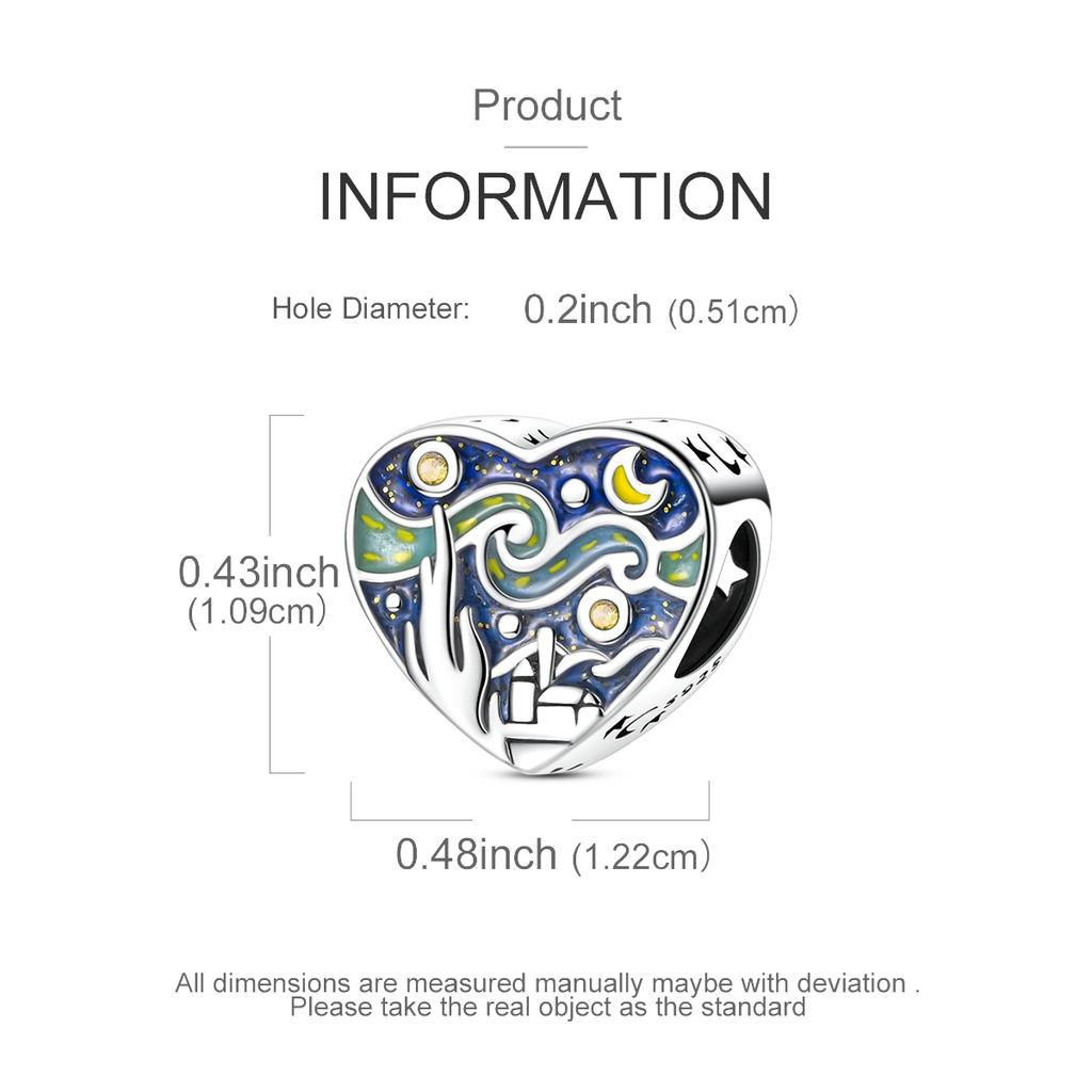 Copper Metal Bead Component Luminous Starry Sky Compatible With Authentic Original Charm Bead Component Bracelet High Quality Fine Jewelry Do It