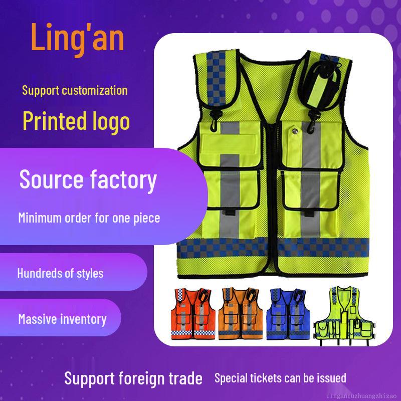 LED Glowing Safety Vest - Fluorescent V-shaped Reflective Suspenders for Construction and Labor Protection
