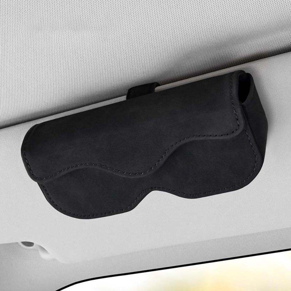 

Shock-proof Car Eyeglasses Case Scratch Resistant Eyeglasses Holder Vehicle Organizer чёрный