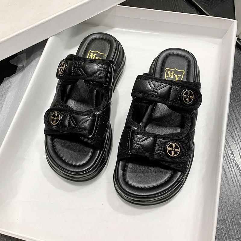 Sandals women's new summer versatile women's platform muffin sports beach sandals