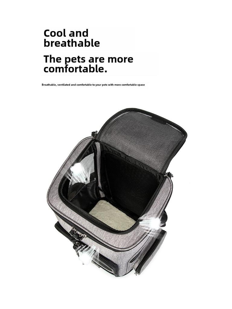 Large-Capacity Foldable Pet Backpack Breathable for Cats and Dogs, Suitable for Outdoor Use
