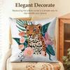 Summer Style Leopard Cushion Cover Natural Linen Organic Fabric DoubleSided Printing Sofa Home Decor Gift Pillow Case