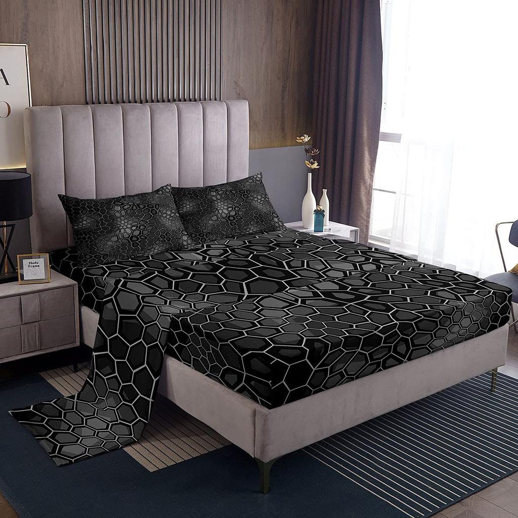 Camouflage Personalized Pattern Bed Hat Four-piece Bedding Set Bedroom Dormitory Bedding Decoration