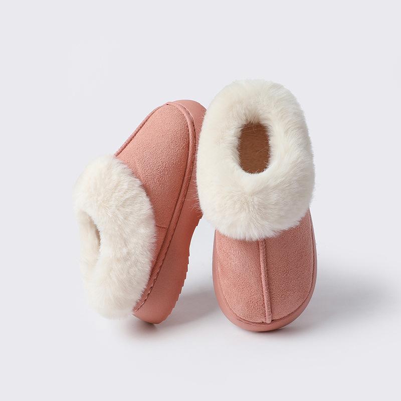 Winter couple cotton slippers women's home winter household cotton mop indoor non-slip home velvet warm cotton shoes