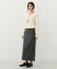 City Breeze Cashmere Ball-Line Long Skirt_Charcoal