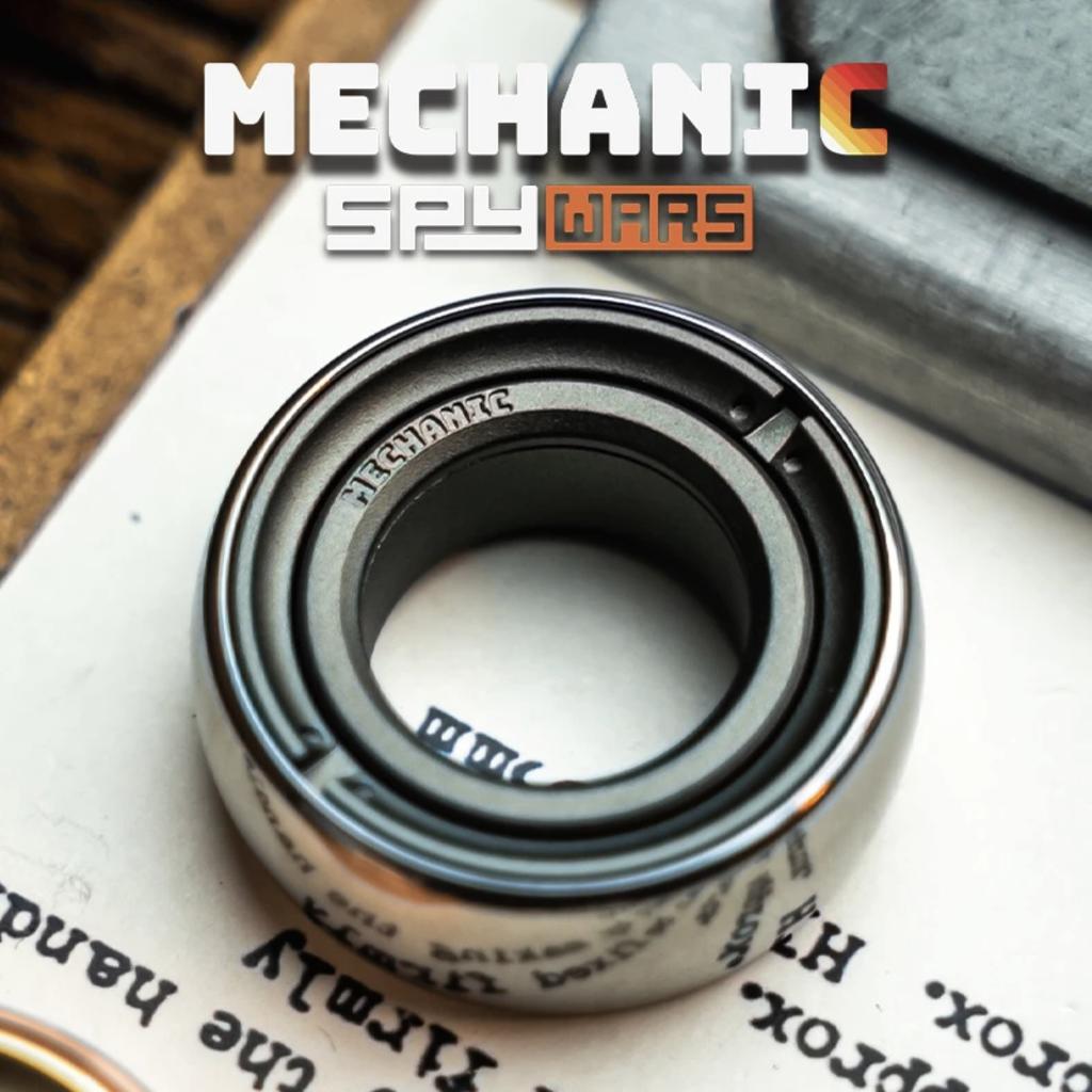 Lautie Mechanic Ring Fidget Spinner Slider Zirconium Alloy Edc Toys Metal Anti Stress Sensory Adhd Focus Tool Fidgeting Toys