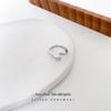 S925 Sterling Silver Women's Adjustable Color Block Wrap Ring - Cold Style, Korean Niche Design, Simple & Stylish