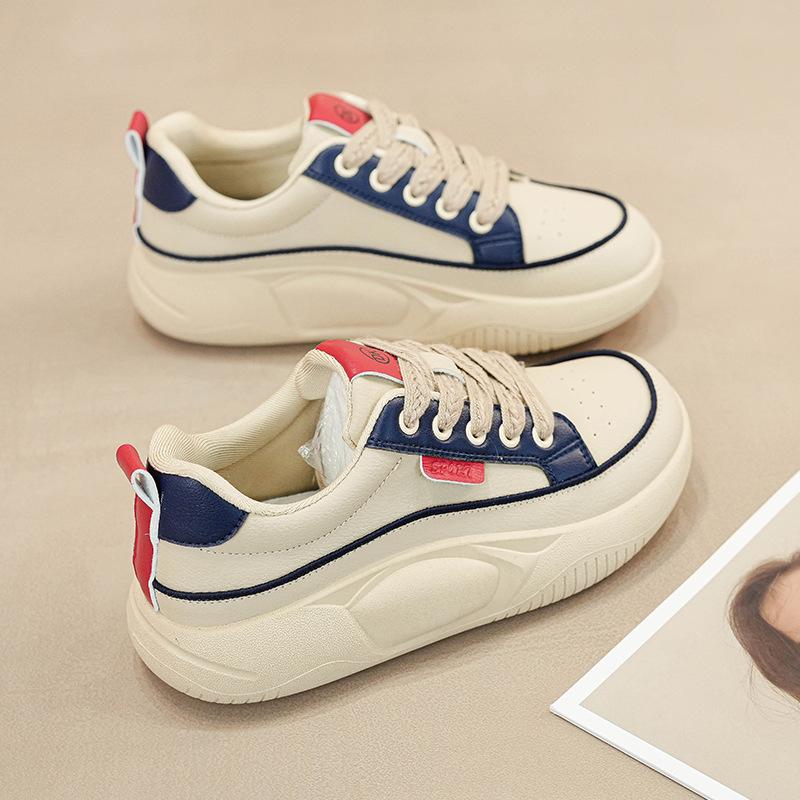 

Lightweight sports shoes for pregnant women, women s new autumn wear in 2025, leather soft-soled non-slip Forrest Gump travel shoes 35 синий