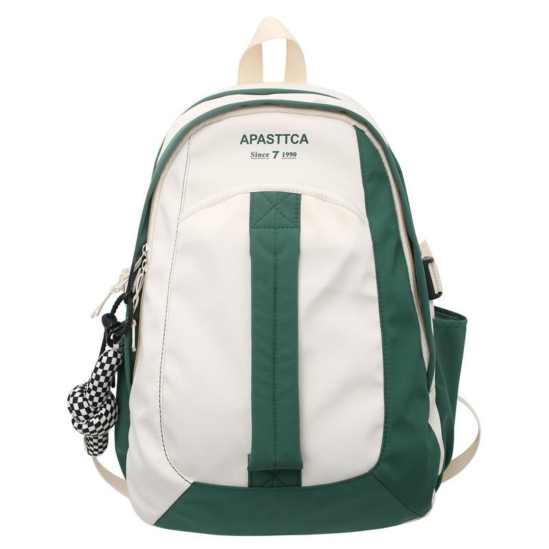 

ins Campus Student Backpack 2025 New Large Capacity Casual Contrast Backpack Junior High School Student High School Bag Female single pack