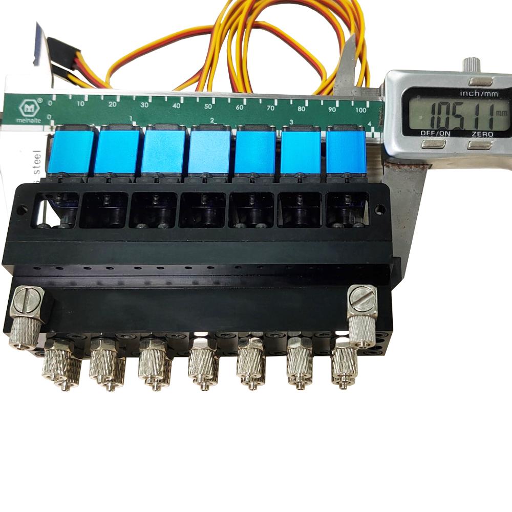 Vanne d'huile hydraulique 5mpa 7CH avec servo pour Excavatrice RC 1/12 Bulldozer DIY