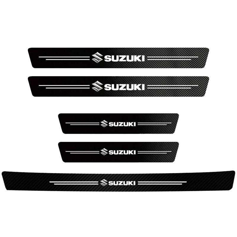 Pegatina Protectora de Fibra de Carbono de Alta Calidad para Estribo de Puerta de Coche Para Suzuki Vitara Swift DZire Baleno Samurai Baleno Splash Ignis Swace