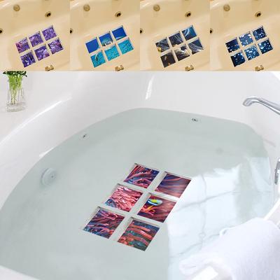6pcsNew Bath Tub Shower Stickers PVC Decals Applique Mural Home Decor