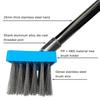Stainless Steel Floor Brush with Long Handle Heavy Duty Floor Scrubber Ergonomic Angle Wire Cleaning Brush
