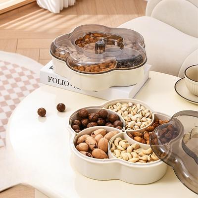 Haushalt Trockenobstplatte, Wohnzimmer Kaffeetisch, Süßigkeitenbox, Snacks, Nüsse, Fächer, Obstplatte, Kaffeetisch, Hochwertige Süßigkeitenbox