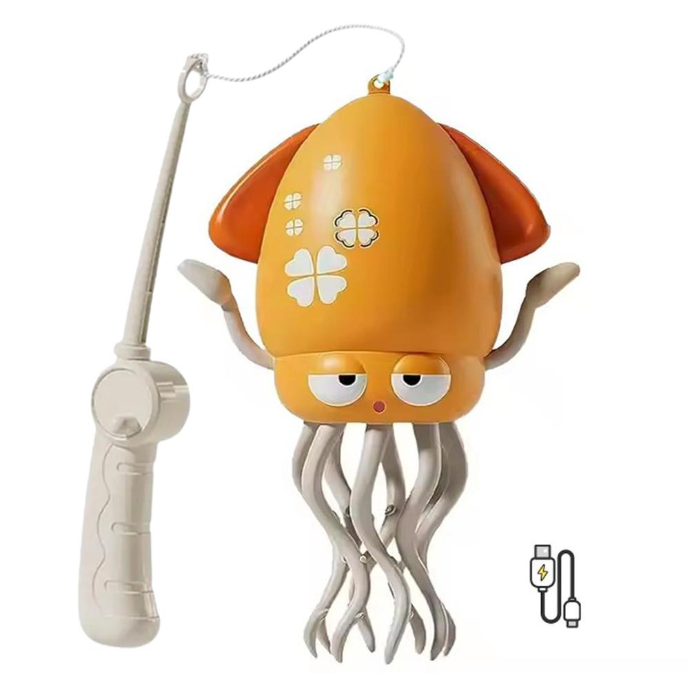 Electric Dancing Squid Auto-Sensing Obstacle Avoidance Electronic Pet with Music and Light Rechargeable Interactive Toy Gifts