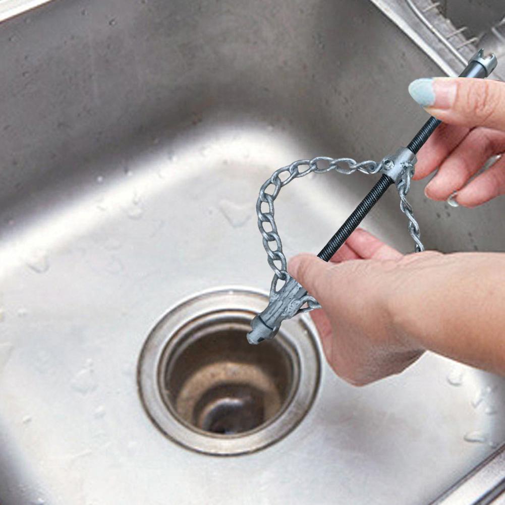 Flex-Shaft Sewer Descaling Chain Stainless Steel Pipe Maintenance Tool Spring Oil Plugging Pipe Dredger for Pipeline Blocks