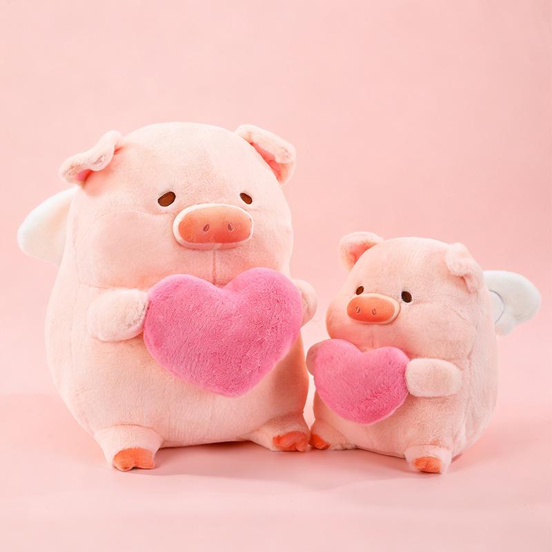 Lulu Pig Heart Plush Doll – Cute Pig Toy Pillow & Birthday Gift