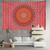Tapiserie cu flori de mandala roșie agatat de perete abstract psihedelic vrăjitorie boem dormitor living decor acasă