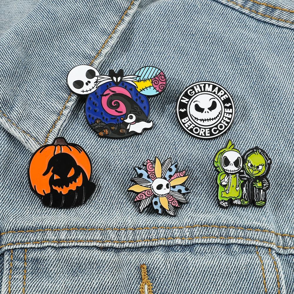 Drop Processed Oil Brooch Stylish Gothic Witch Pin Halloween Theme European And American Style