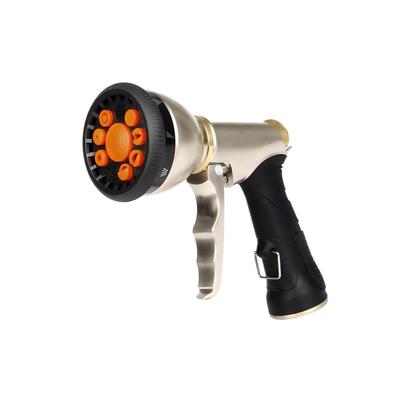 High Pressure Jet Garden Hose Spray Nozzle 9 Adjustable Patterns Durability