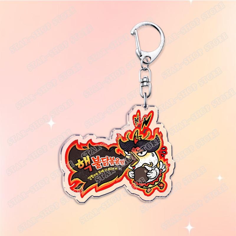 Hot Simulation Instant Noodles Keychains for Accessories Jewelry Korean Food Samyang Buldak Spicy Chicken Ramen Keyrings Gifts
