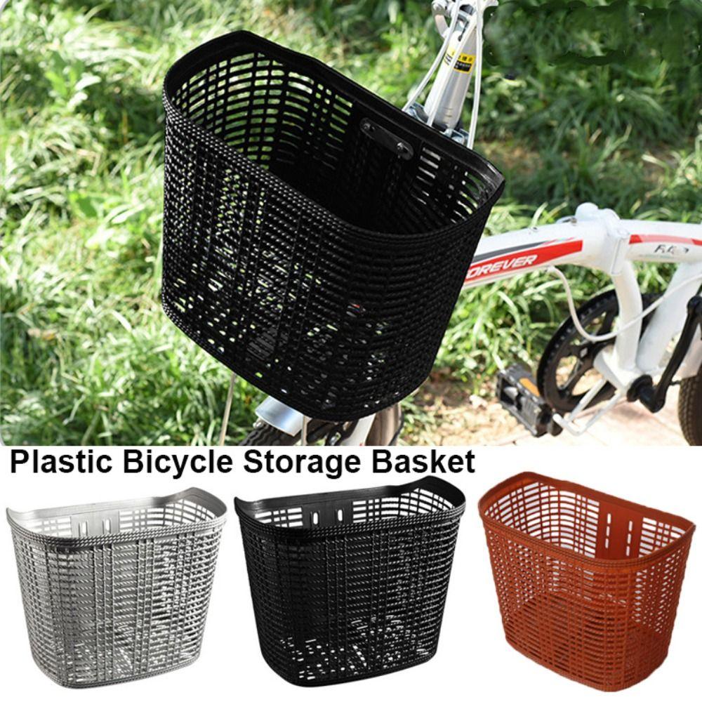 Hollow Bicycle Storage Bag Plastic Student Front Basket  Rear Cycling Accessories